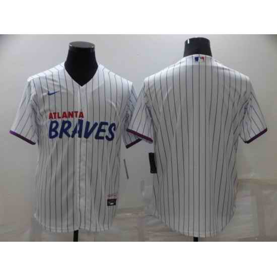 Men's Nike Atlanta Braves Blank White City Player Jersey->cincinnati reds->MLB Jersey