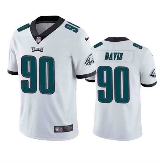 Men Philadelphia Eagles #90 Jordan Davis White Vapor Untouchable Limited Stitched Jersey->pittsburgh steelers->NFL Jersey