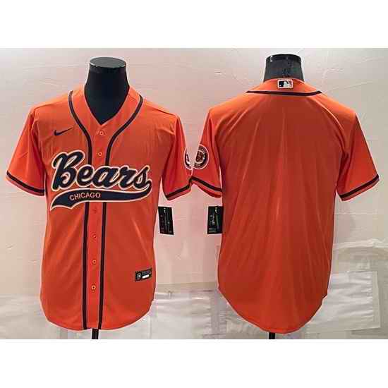 Men Chicago Bears Blank Orange Stitched Jersey->carolina panthers->NFL Jersey
