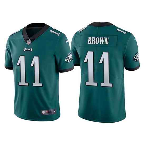 Men Philadelphia Eagles #11 A J Brown Green Vapor Untouchable Limited Stitched Jersey->philadelphia eagles->NFL Jersey