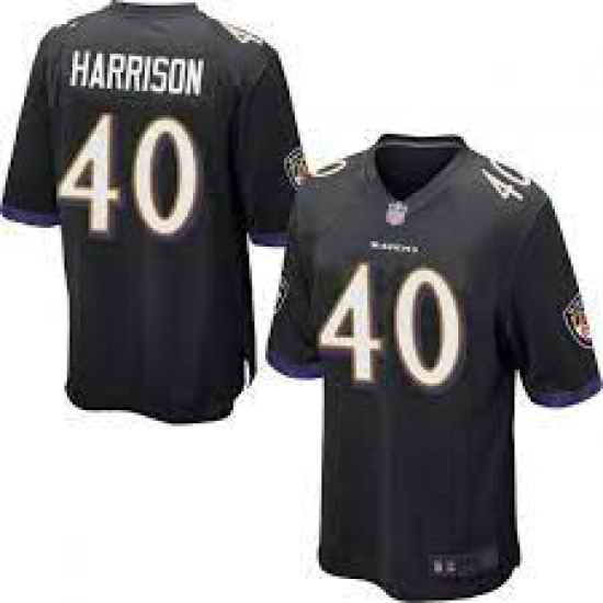 Men's Baltimore Ravens Malik Harrison #40 Nike Black Vapor Limited Jersey->kansas city chiefs->NFL Jersey