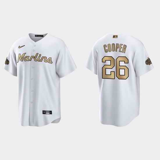 Men Garrett Cooper Miami Marlins 2022 Mlb All Star Game White  Jersey->2022 all star->MLB Jersey