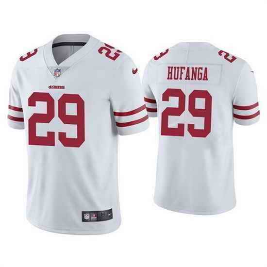 Women NFL San Francisco 49ers #29 Talanoa Hufanga White Vapor Untouchable Limited Stitched Jersey->women nfl jersey->Women Jersey