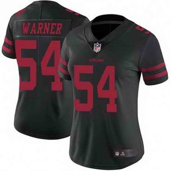 Women Nike San Francisco 49ers Fred Warner #54 Black Vapor Untouchable Limited NFL Jersey->women nfl jersey->Women Jersey