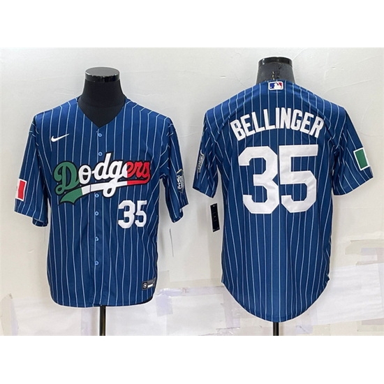 Men Los Angeles Dodgers #35 Cody Bellinger Navy Mexico World Series Cool Base Stitched Baseball Jersey->los angeles dodgers->MLB Jersey