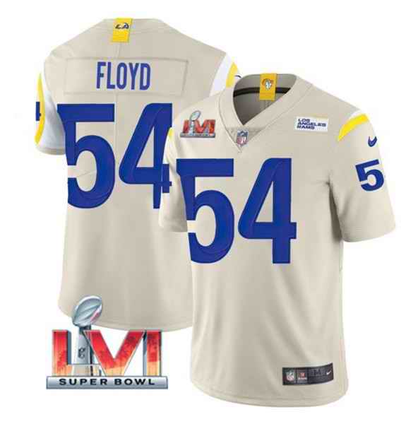 Nike Rams #54 Leonard Floyd Bone 2022 Super Bowl LVI Vapor Limited Jersey->los angeles rams->NFL Jersey