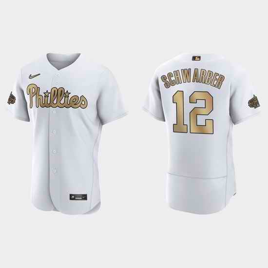 Men Kyle Schwarber Philadelphia Phillies 2022 Mlb All Star Game Authentic White Jersey->2022 all star->MLB Jersey
