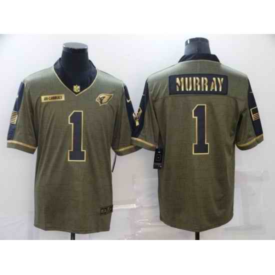Men's Arizona Cardinals #1 Kyler Murray Nike Gold 2021 Salute To Service Limited Player Jersey->buffalo bills->NFL Jersey