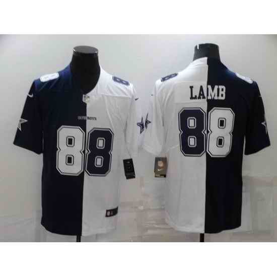 Men Dallas Cowboys #88 CeeDee Lamb Navy White Split Vapor Untouchable Limited Stitched Jersey->kansas city chiefs->NFL Jersey