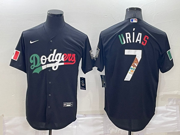 Men's Los Angeles Dodgers #7 Julio Urias Black Mexico Cool Base Stitched Baseball Jersey->los angeles dodgers->MLB Jersey