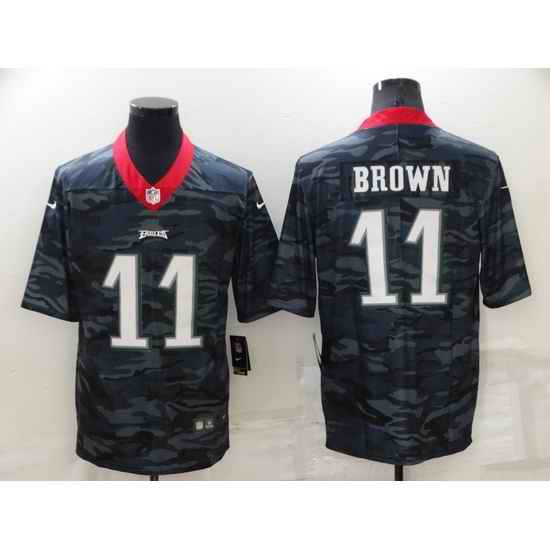 Men Philadelphia Eagles #11 A J Brown Camo Limited Stitched Jerse->philadelphia eagles->NFL Jersey