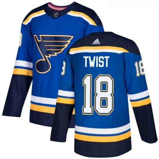 Youth Adidas St Louis Blues #18 Tony Twist Authentic Royal Blue Home NHL Jersey->youth nhl jersey->Youth Jersey
