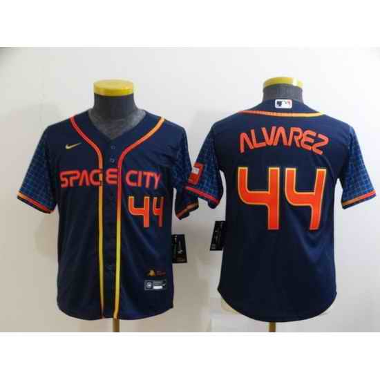 Youth Houston Astros #44 Yordan Alvarez 2022 Navy City Connect Stitched Jersey->youth mlb jersey->Youth Jersey