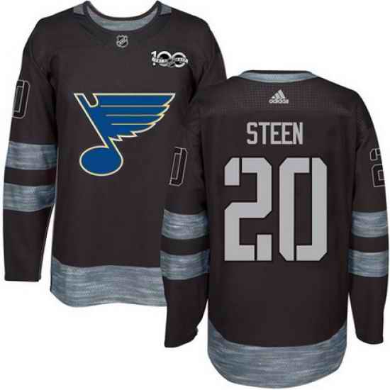 Blues #20 Alexander Steen Black 1917 2017 100th Anniversary Stitched NHL Jersey->st.louis blues->NHL Jersey