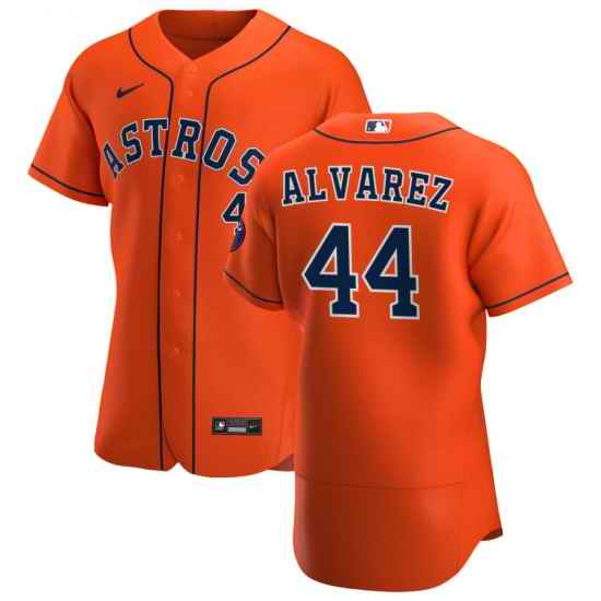 Men's Houston Astros #44 Yordan Alvarez Nike Orange Alternate 2020 Authentic Team MLB Jersey->houston astros->MLB Jersey