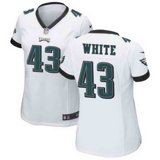 Women Philadelphia Eagles #43 Kyzir White White Vapor Untouchable Limited Stitched Jersey->women nfl jersey->Women Jersey