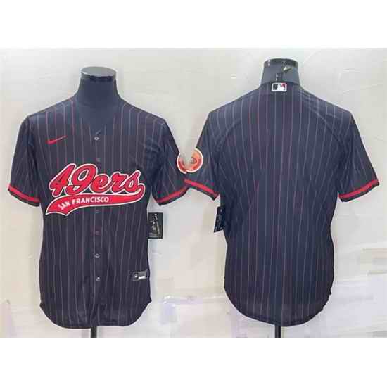 Men San Francisco 49ers Blank Black With Patch Cool Base Stitched Baseball Jersey->san francisco 49ers->NFL Jersey