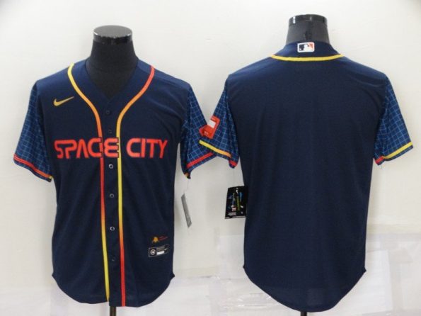 Men's Houston Astros Blank 2022 Navy City Connect Cool Base Stitched Jersey->atlanta braves->MLB Jersey