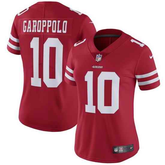 Women Nike San Francisco 49ers Jimmy Garoppolo #10 Red Vapor Untouchable Limited NFL Jersey->women nfl jersey->Women Jersey