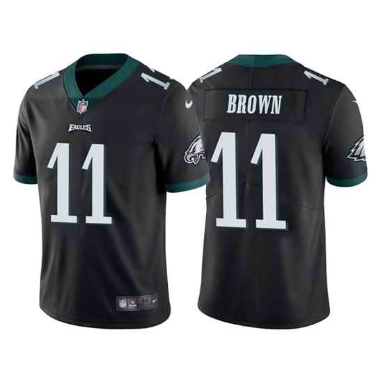 Men Philadelphia Eagles #11 A J Brown Black Vapor Untouchable Limited Stitched Jersey->philadelphia eagles->NFL Jersey