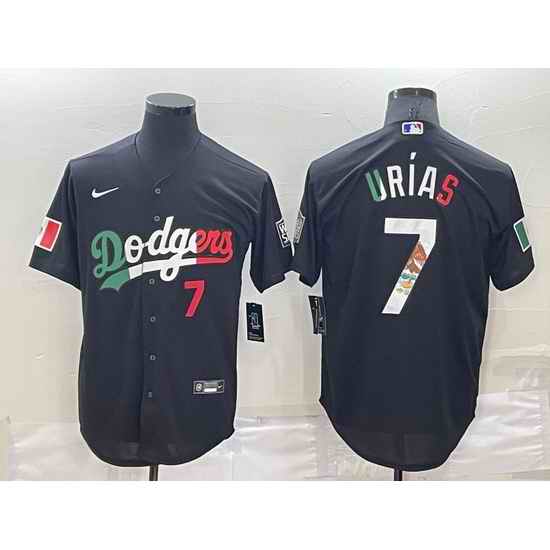 Men Los Angeles Dodgers #7 Julio Urias Black Mexico Cool Base Stitched Baseball Jersey->los angeles dodgers->MLB Jersey