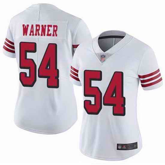 Women Nike San Francisco 49ers Fred Warner #54 White Vapor Untouchable Limited NFL Jersey->women nfl jersey->Women Jersey