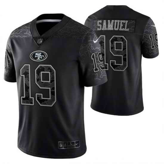 Men San Francisco 49ers #19 Deebo Samuel Black Reflective Limited Stitched Football Jersey->san francisco 49ers->NFL Jersey