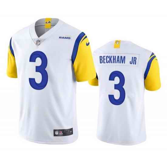 Men Los Angeles Rams #3 Odell Beckham Jr  2021 White Vapor Untouchable Limited Stitched Football Jersey->los angeles rams->NFL Jersey