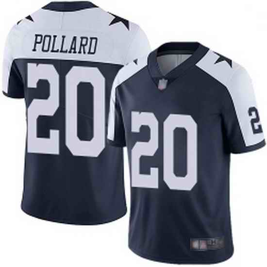 Men Dallas Cowboys #20 Tony Pollard Navy Blue Thanksgiving Stitched Vapor Untouchable Limited Jersey->dallas cowboys->NFL Jersey