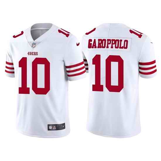 Men San Francisco 49ers #10 Jimmy Garoppolo 2022 New White Vapor Untouchable Stitched Football Jersey->san francisco 49ers->NFL Jersey
