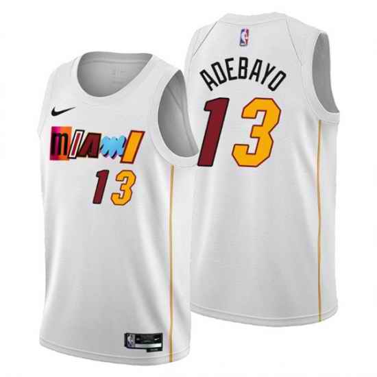 Men's Miami Heat #13 Bam Adebayo 2022-23 White City Edition Stitched Jersey->miami heat->NBA Jersey