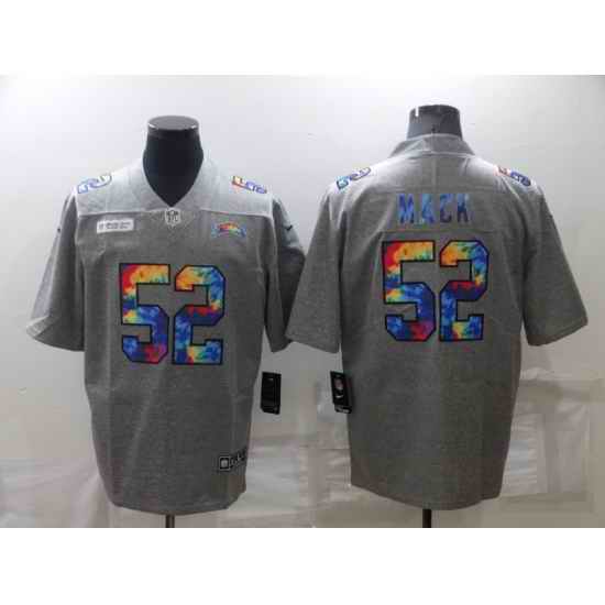 Men's Los Angeles Chargers #52 Khalil Mack Grey Crucial Catch Limited Stitched Jersey->los angeles chargers->NFL Jersey