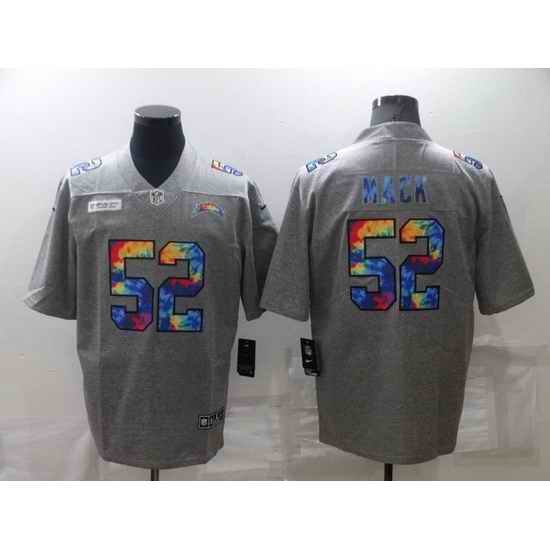 Men Los Angeles Chargers #52 Khalil Mack Grey Crucial Catch Limited Stitched jersey->los angeles chargers->NFL Jersey