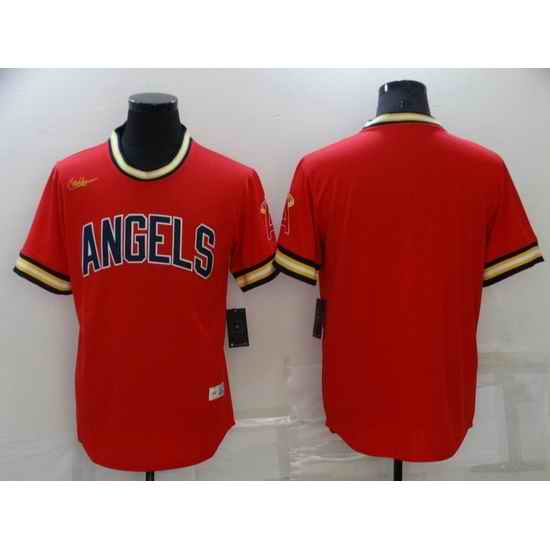 Men Los Angeles Angels Blank Red Cool Base Stitched jersey->los angeles angels->MLB Jersey