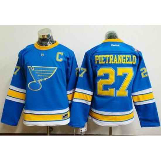 Blues #27 Alex Pietrangelo Light Blue 2017 Winter Classic Womens Stitched NHL Jersey->women nhl jersey->Women Jersey
