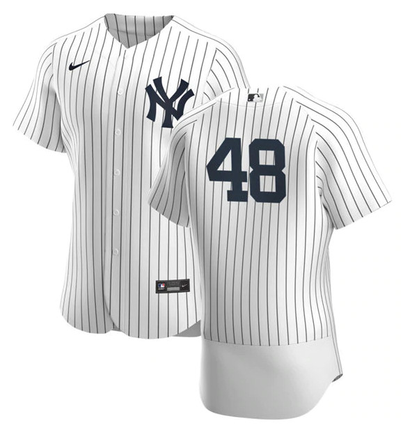 Men's New York Yankees #48 Anthony Rizzo White Flex Base Stitched Baseball Jersey->new york yankees->MLB Jersey
