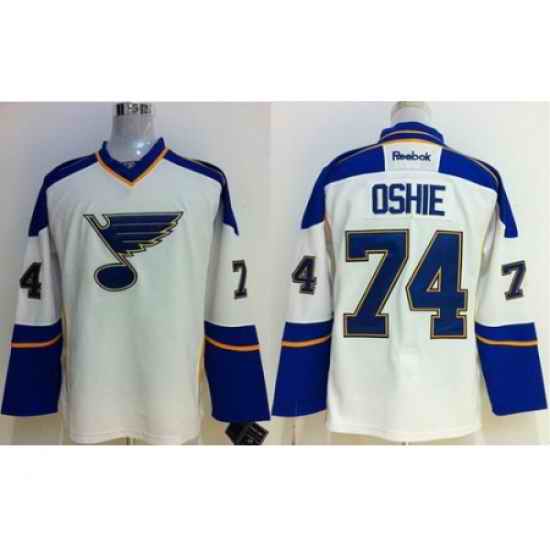 St.Louis Blues #74 TJ Oshie White NHL Jerseys->st.louis blues->NHL Jersey