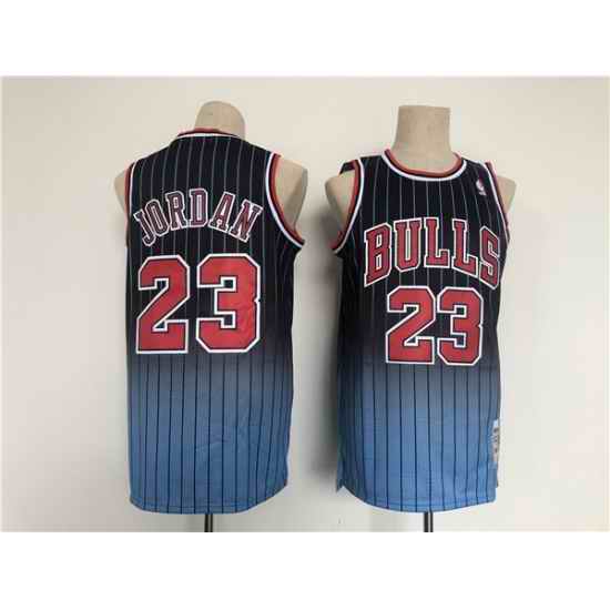 Men Chicago Bulls #23 Michael Jordan Balck Throwback Stitched Jersey->chicago bulls->NBA Jersey