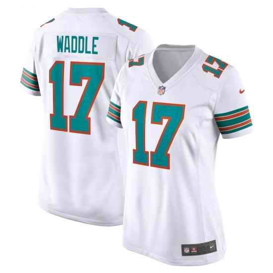 Women's Miami Dolphins #17 Jaylen Waddle White Vapor Untouchable Stitched NFL Jersey->los angeles chargers->NFL Jersey
