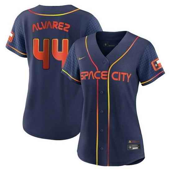 Women Houston Astros #44 Yordan Alvarez 2022 Navy City Connect Stitched Jersey->women mlb jersey->Women Jersey