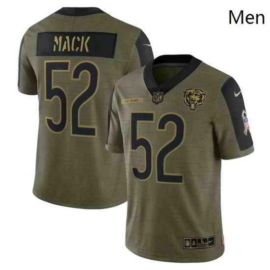 Men's Chicago Bears Khalil Mack Nike Olive 2021 Salute To Service Limited Player Jersey->cincinnati bengals->NFL Jersey