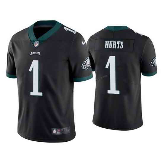 Youth Philadelphia Eagles #1 Jalen Hurts Black Vapor Untouchable Limited Stitched Football Jersey->youth nfl jersey->Youth Jersey