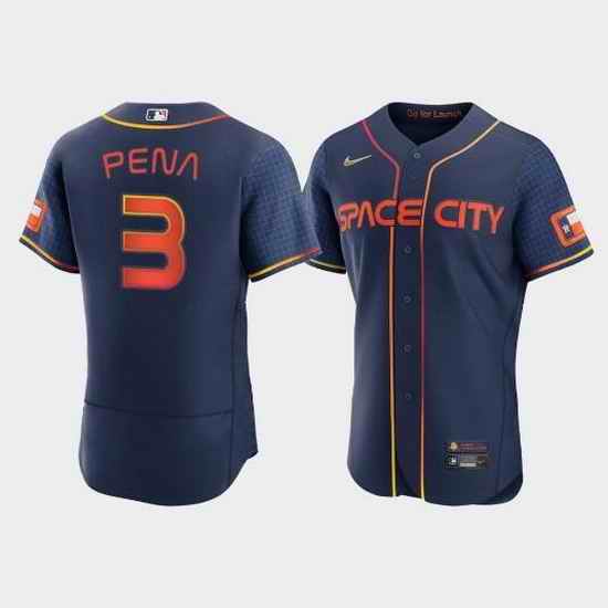 Men Houston Astros #3 Jeremy Pe F1a 2022 Navy City Connect Cool Base Stitched jersey->houston astros->MLB Jersey