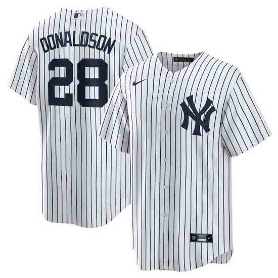 Men New York Yankees #28 Josh Donaldson White Cool Base Stitched Baseball jersey->new york yankees->MLB Jersey