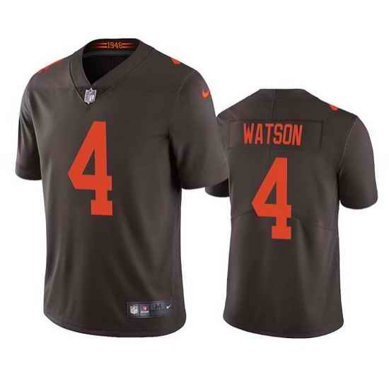 Men Cleveland Browns #4 Deshaun Watson Brown Color Rush Vapor Untouchable Limited Stitched jersey->cleveland browns->NFL Jersey
