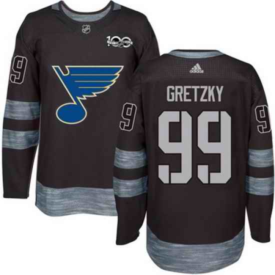 Blues #99 Wayne Gretzky Black 1917 2017 100th Anniversary Stitched NHL Jersey->youth nhl jersey->Youth Jersey