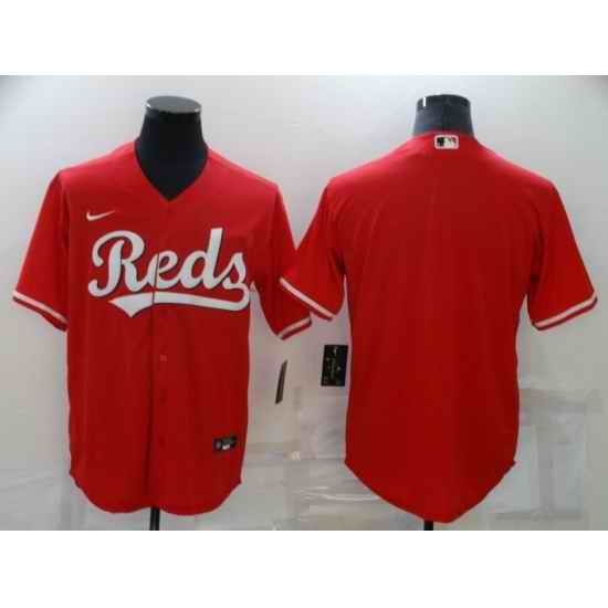 Men's Nike Cincinnati Reds Blank Red Home Stitched Baseball Jersey->atlanta braves->MLB Jersey