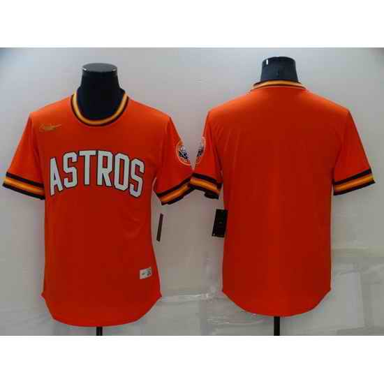 Men Houston Astros Blank Orange Cool Base Stitched jersey->houston astros->MLB Jersey