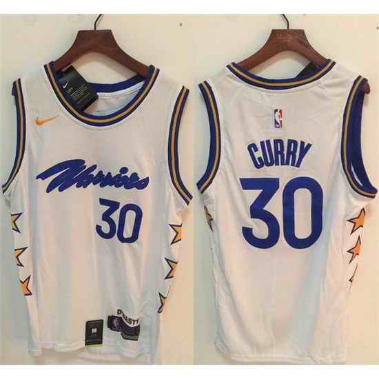 Men Golden State Warriors #30 Stephen Curry White Stitched Jersey->houston rockets->NBA Jersey