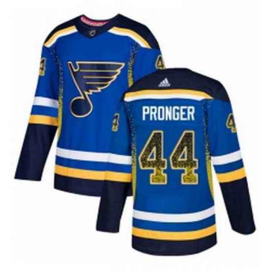 Mens Adidas St Louis Blues #44 Chris Pronger Authentic Blue Drift Fashion NHL Jersey->st.louis blues->NHL Jersey